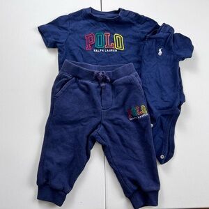 Polo by Ralph Lauren Kids Navy Bottoms Set